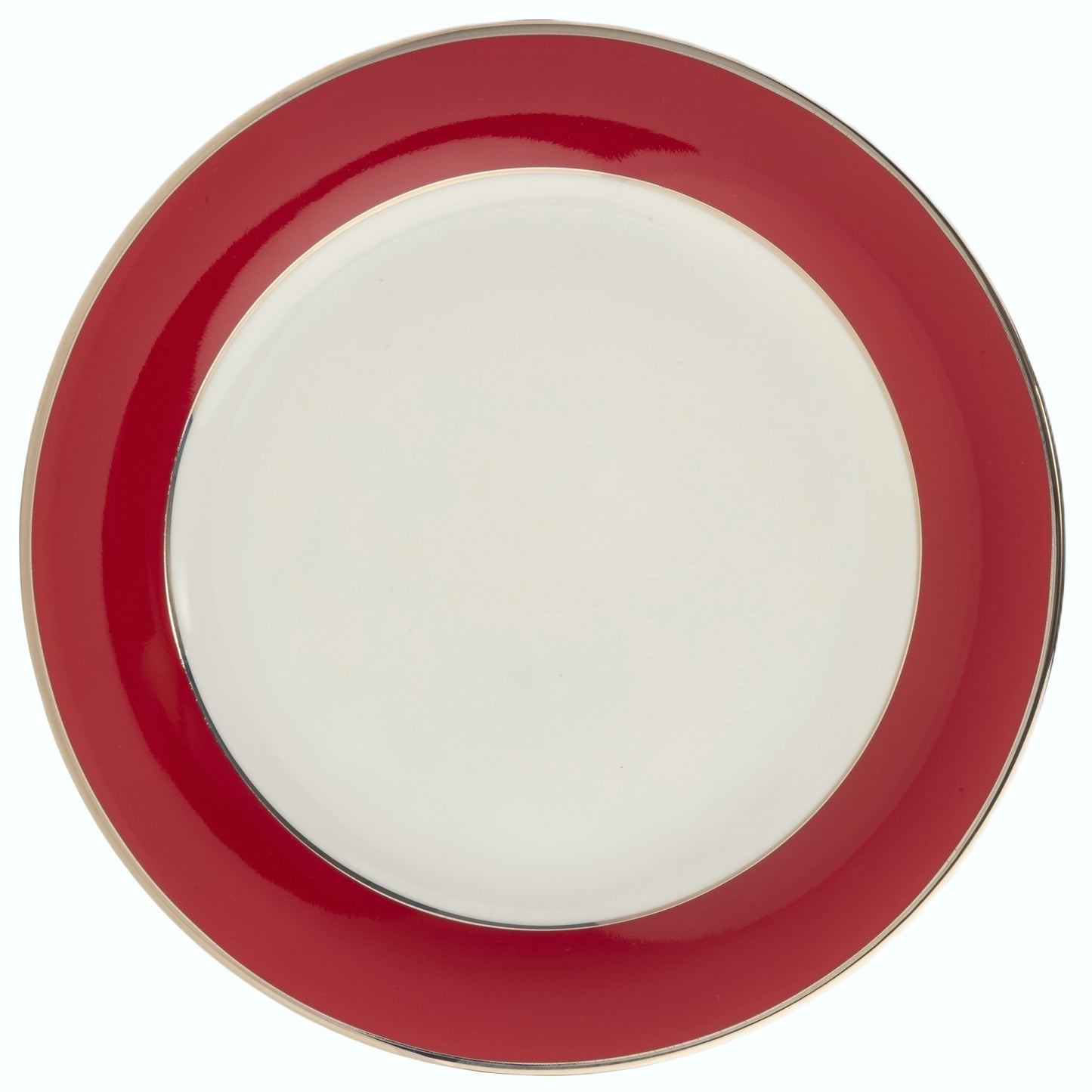 Red Gold Dinner Plate