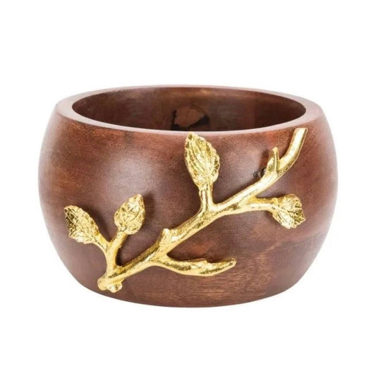Golden Vine Wood Bowl 5&rdquo;