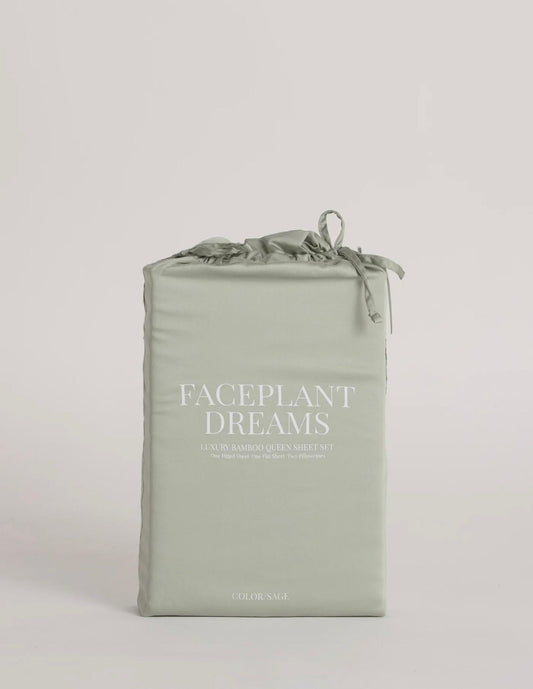 Faceplant Dreams Bamboo Sheets King Sage