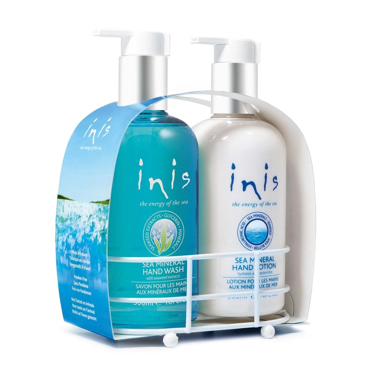 Inis Hand Wash and Hand Lotion Caddy Set