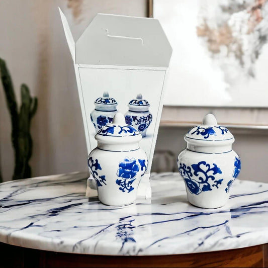 Blue and White Ginger Jar Salt and Pepper Shakers