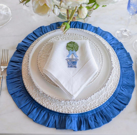 Royal Blue Ruffle Placemat