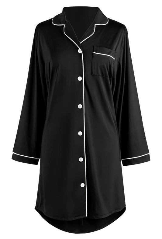Cooling Night Shirt: Black -Small