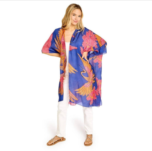Kimono Crane Cobalt