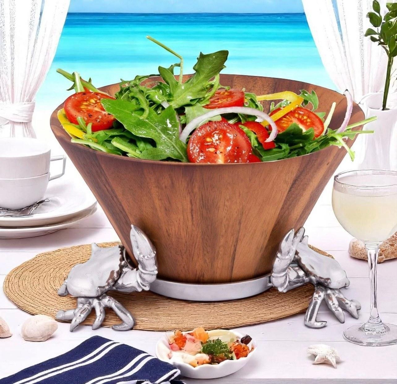 Crab Wood Tall Salad Bowl