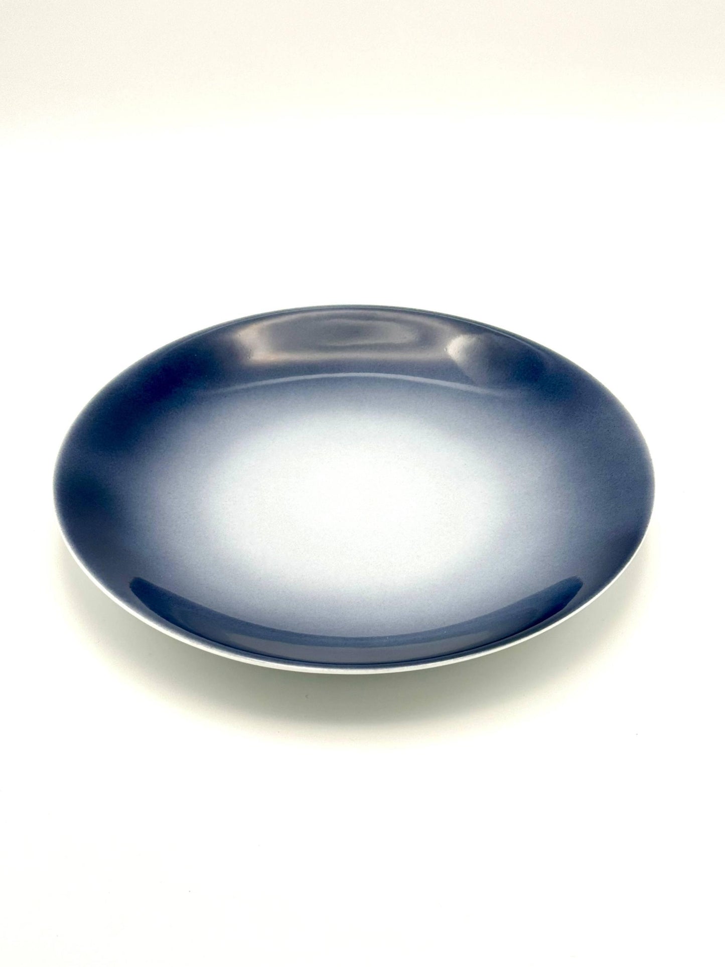 blue gray dinner plate