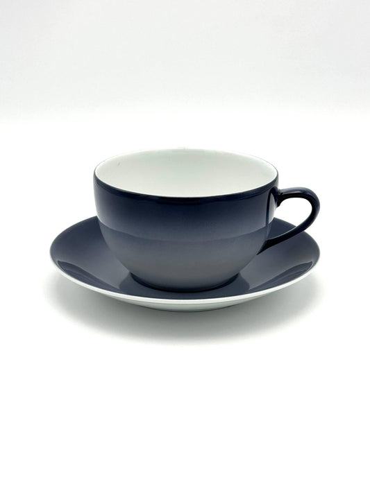blue gray breakfast cup