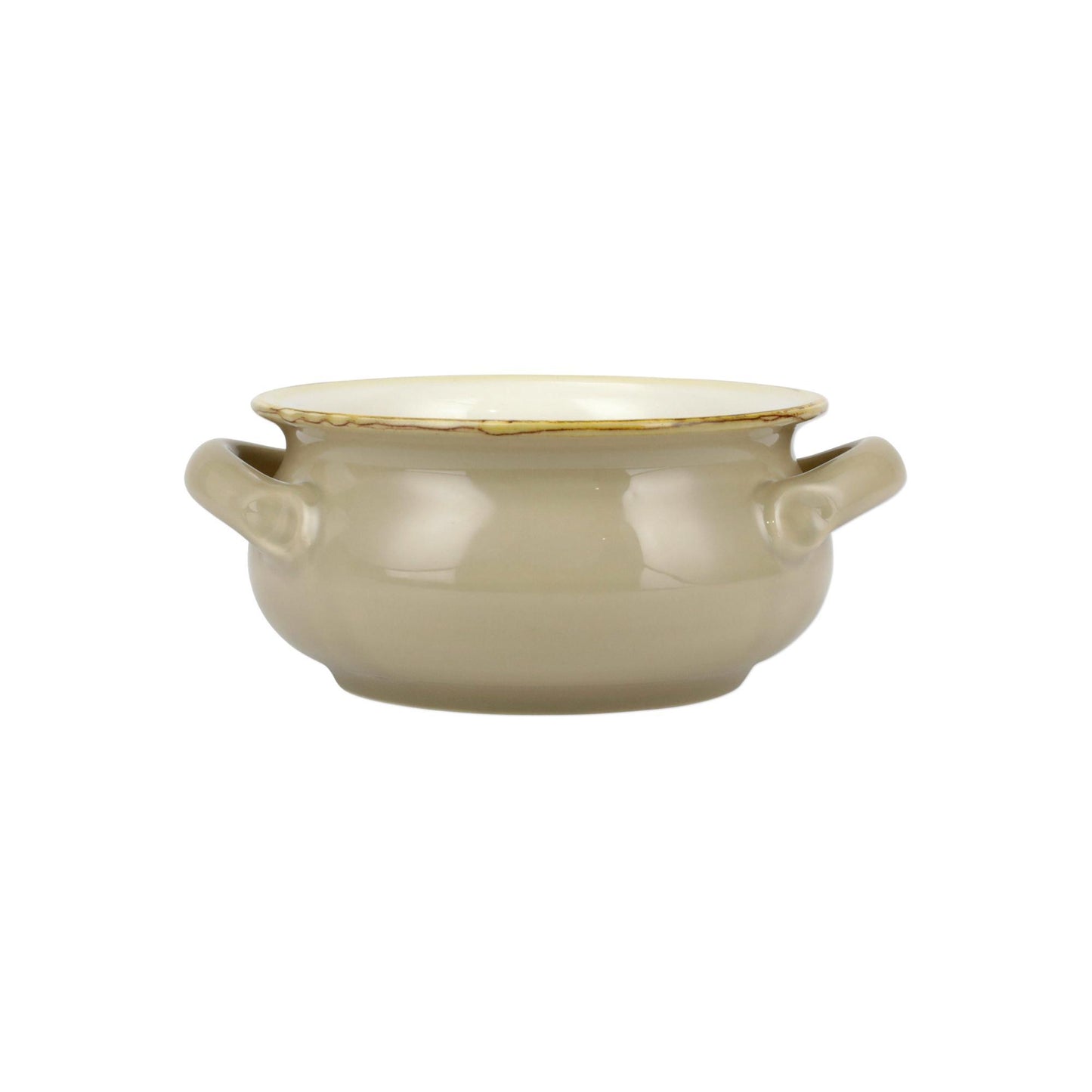 Cappuccino Small Handled Round Baker