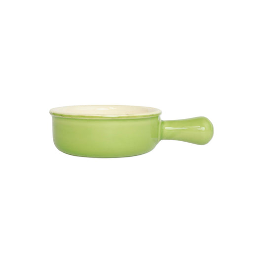 Green Small Round Baker with Large Handle