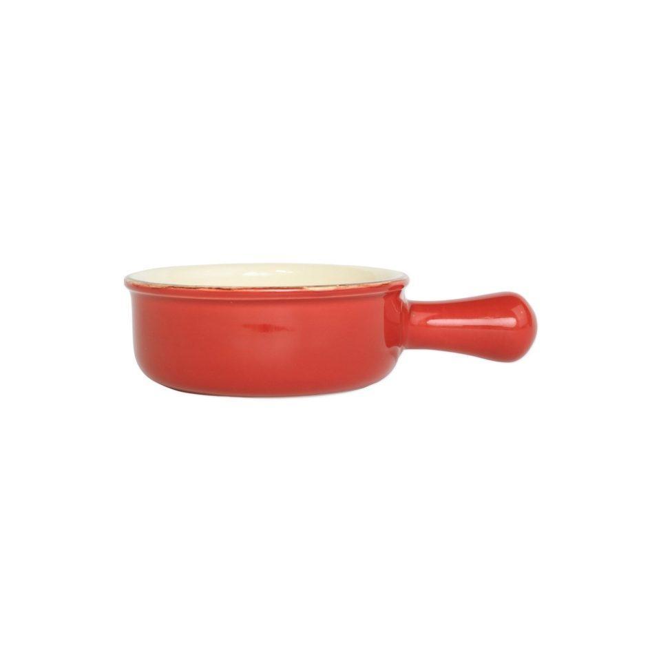 Red Small Round Baker with Large Handle