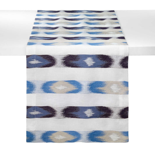 Ikat Blue 90" Runner