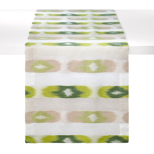 Ikat Green 90" Runner