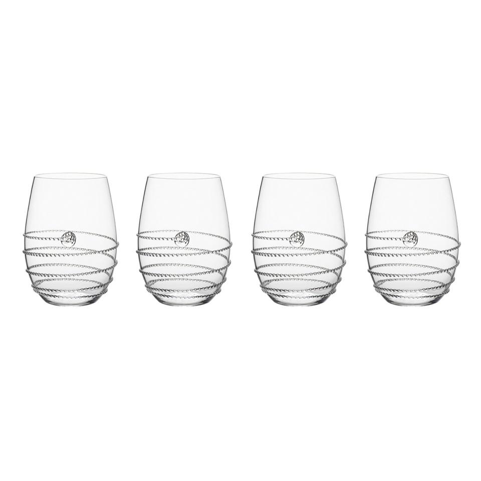 Stemless White Wine Glass Set/4
