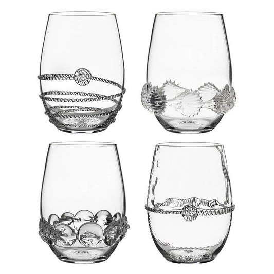 Stemless Wine Glass Assorted Set/4