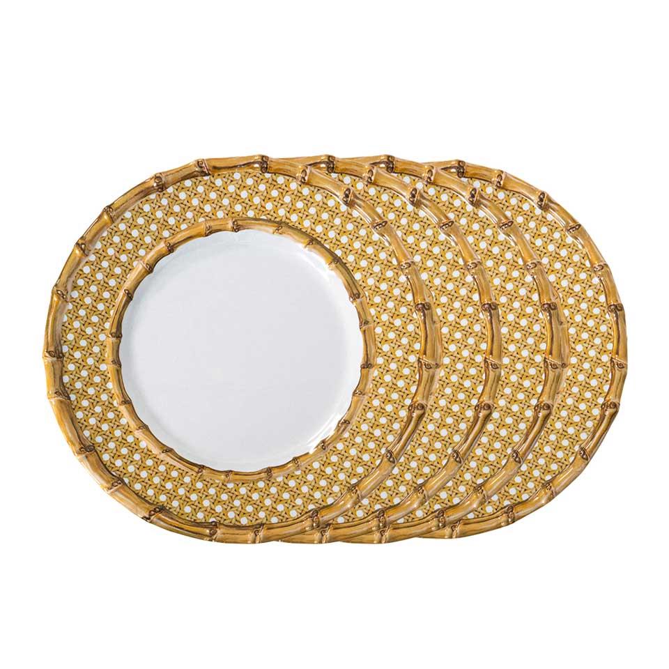 Dessert/Salad Plate Set/4 - Natural