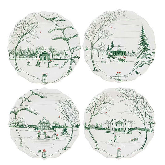 Party Plate Assorted Set/4 - Evergreen