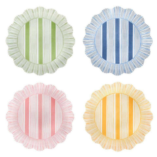 Dessert/Salad Plate Assorted Set/4 - Multi