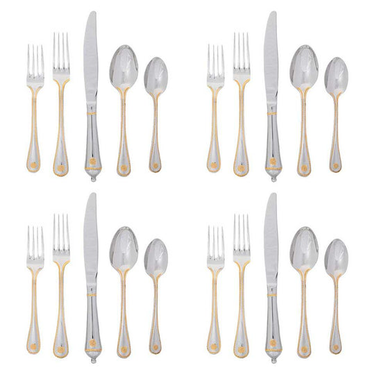 20pc Place Setting - Polished with Gold