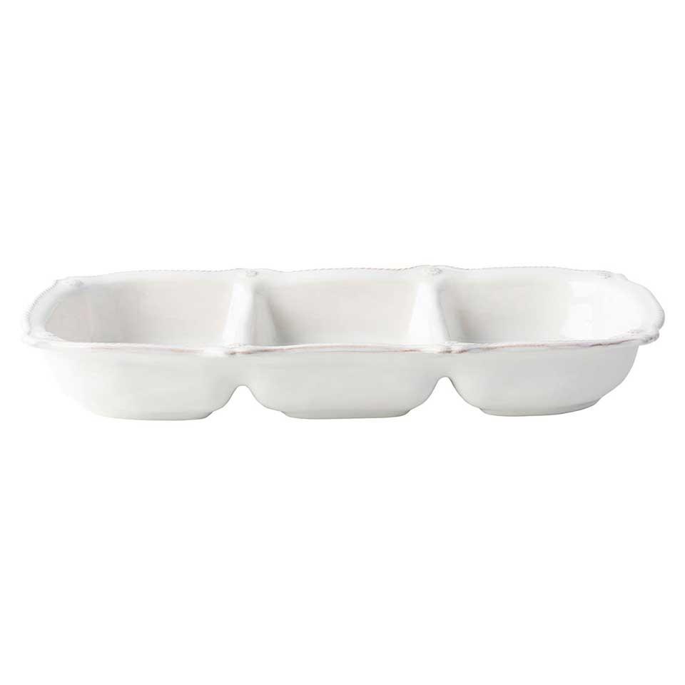 14" Triple Section Server - Whitewash