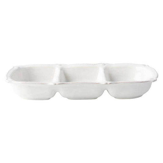 14" Triple Section Server - Whitewash