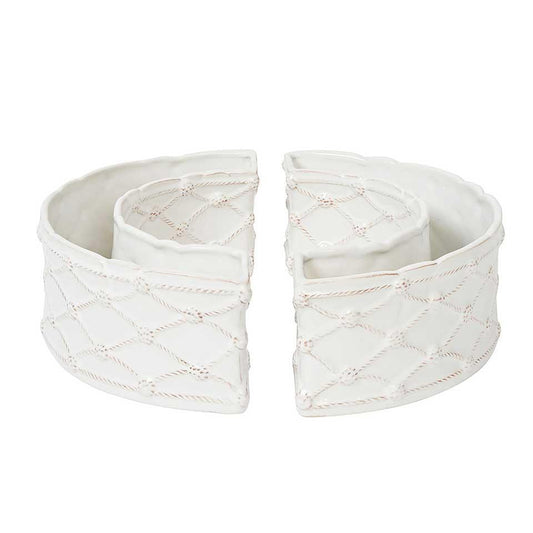 Berry & Thread Petite Parterre Garden Half Circle Vase Set/2 - Whitewash