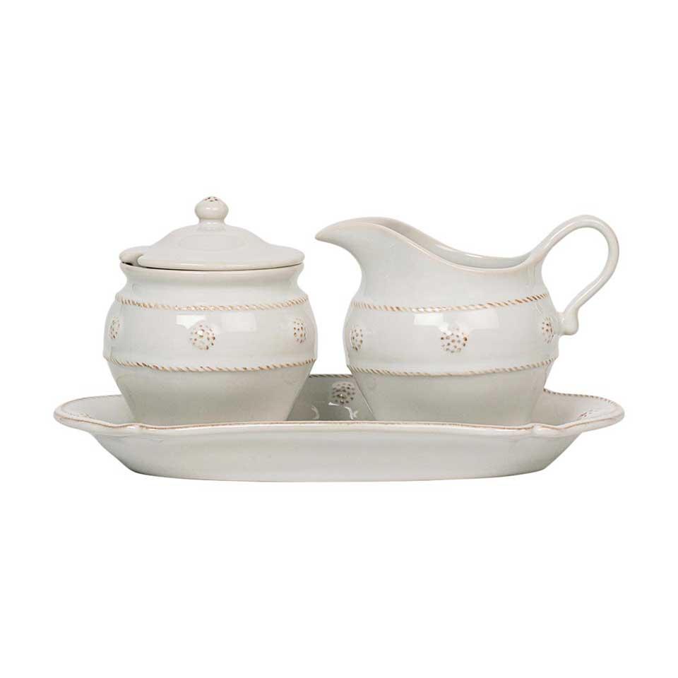 Sugar and Creamer Set/3pc - Whitewash