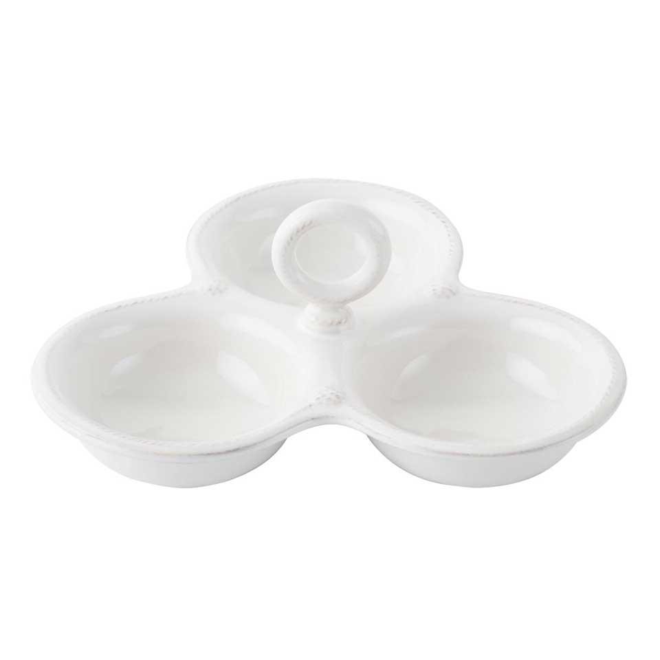 Triple Bowl Server - Whitewash