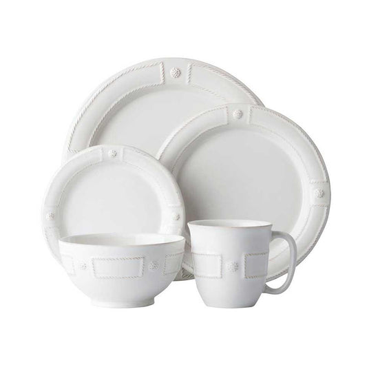 5pc Place Setting - Whitewash