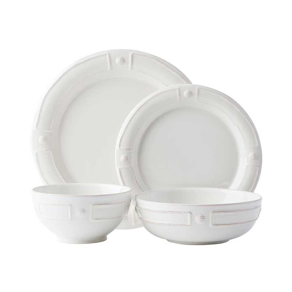 4pc Place Setting - Whitewash