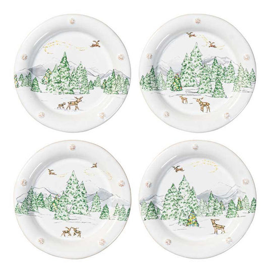Side/Cocktail Plate Assorted Set/4