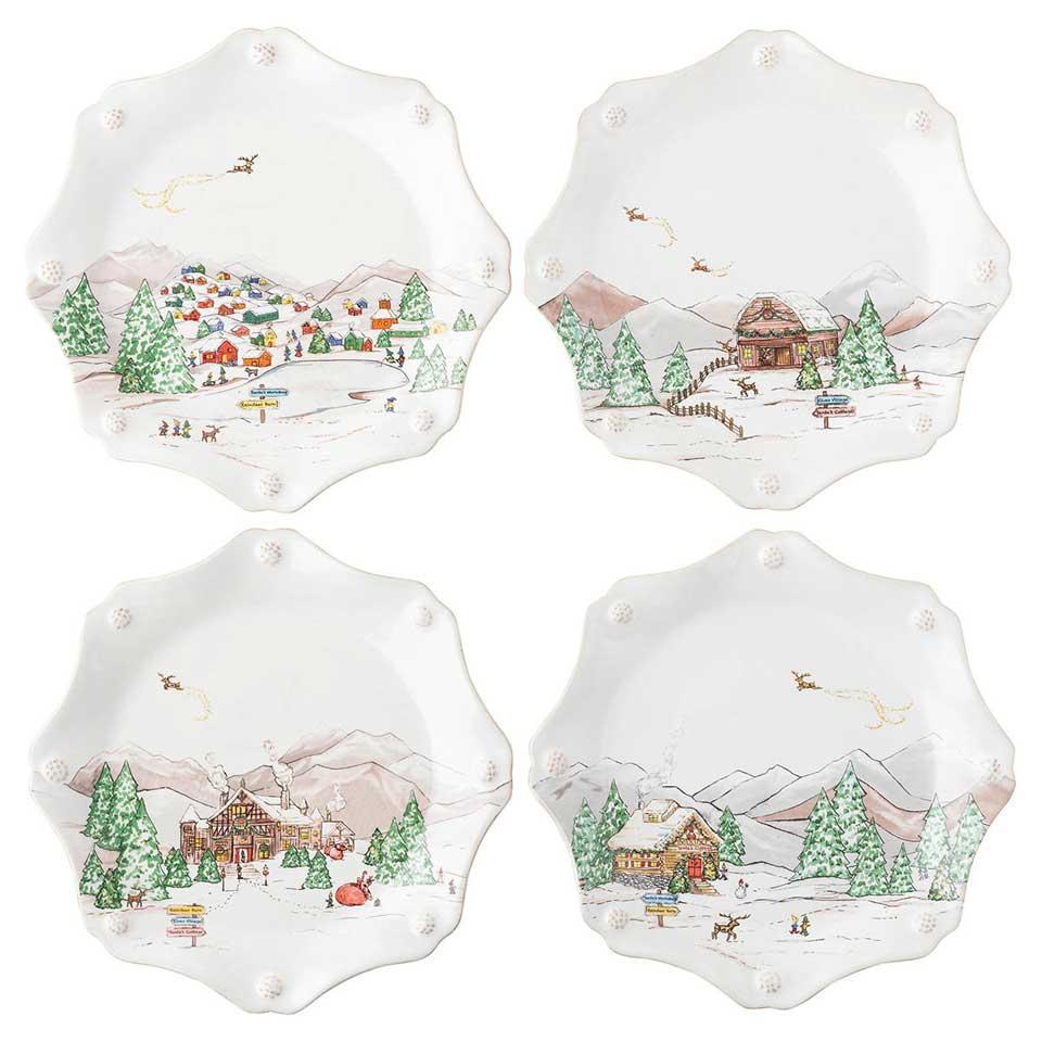 Dessert/Salad Plate Assorted Set/4