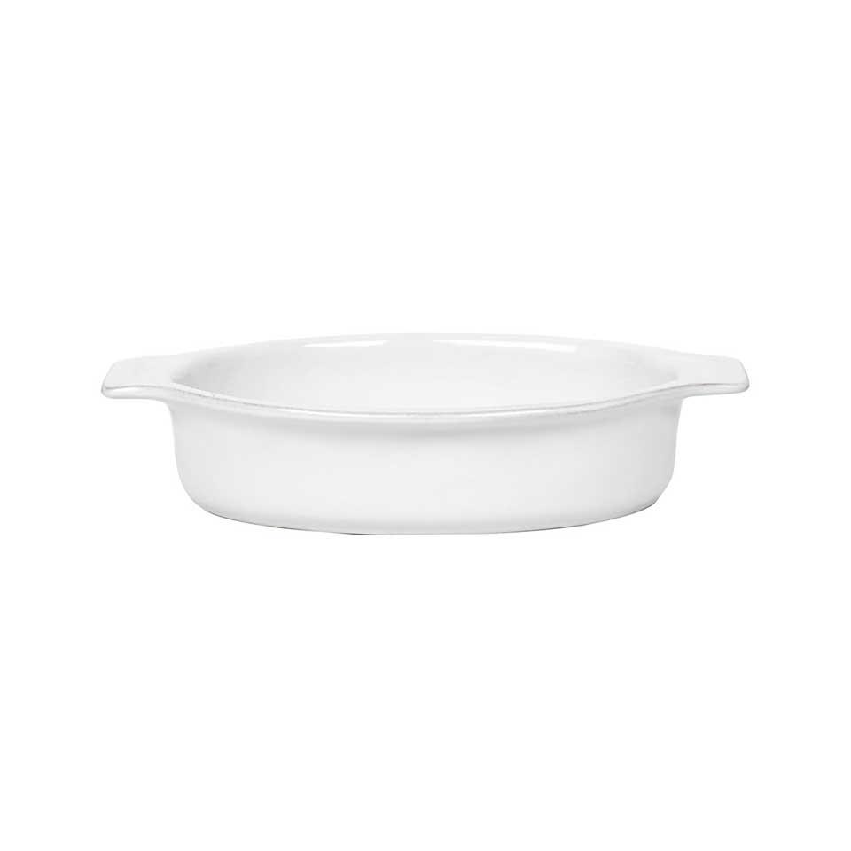 12" Oval Baker - Whitewash