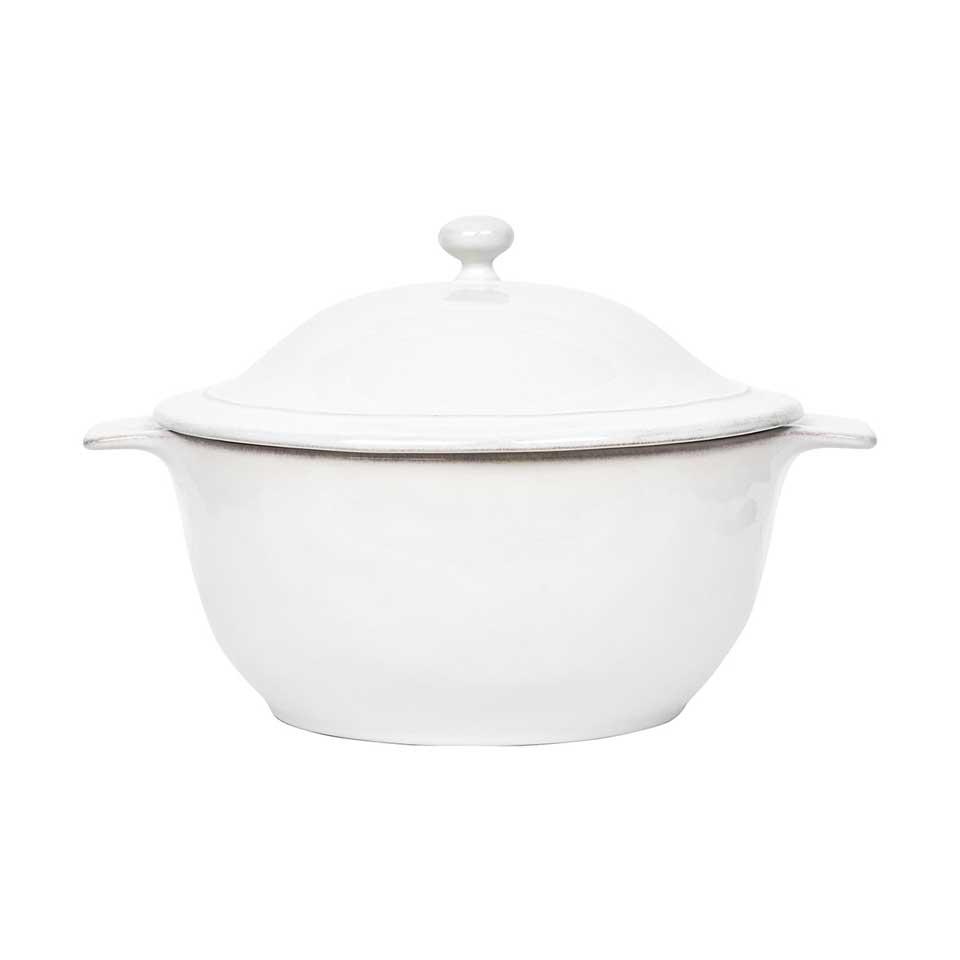 12" Casserole with Lid - Whitewash