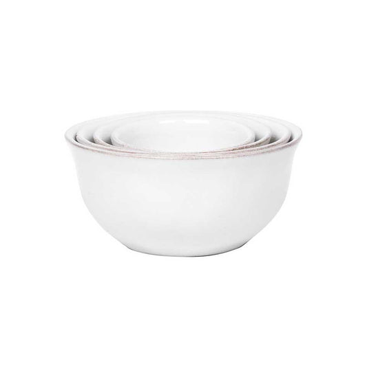 Nesting Prep Bowl Set/4pc - Whitewash