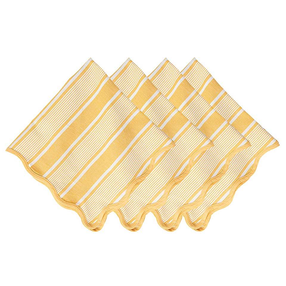 Cabana Stripe Napkin Set/4 - Sunshine