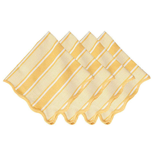 Cabana Stripe Napkin Set/4 - Sunshine