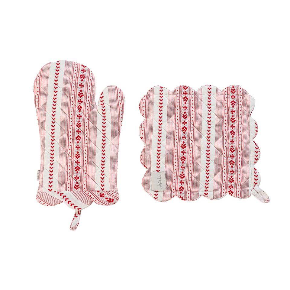 Oven Mitt and Pot Holder Set/2pc - Red
