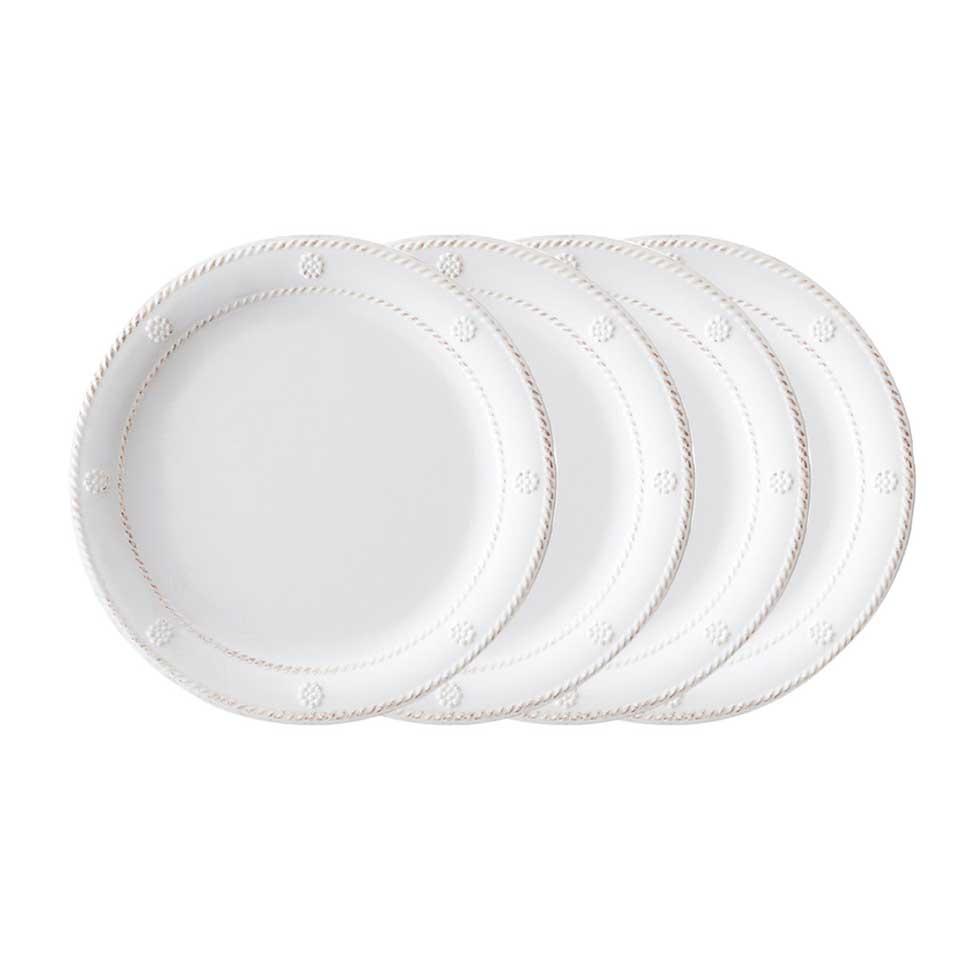 Dessert/Salad Plate Set/4 - Whitewash