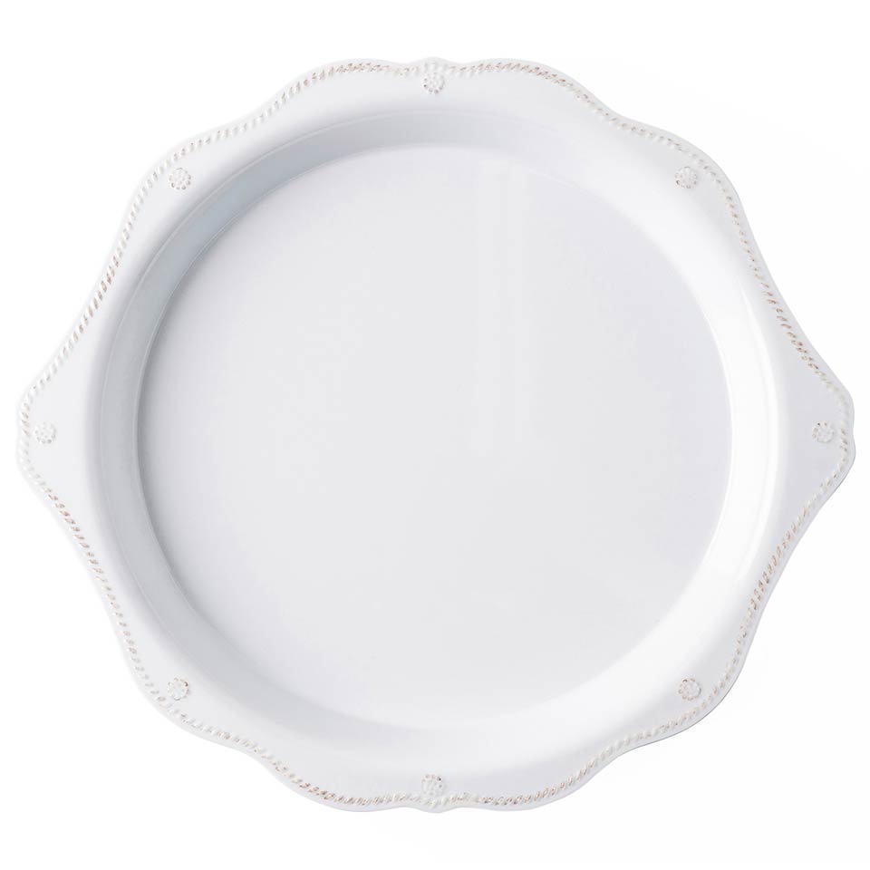 17" Round Platter - Whitewash