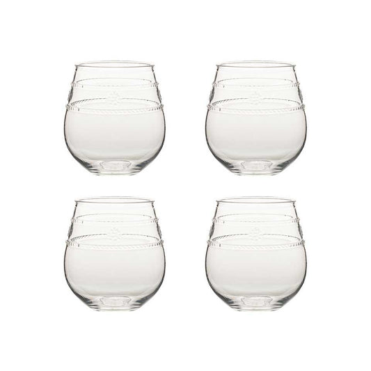 Isabella Stemless Wine Glass Set/4