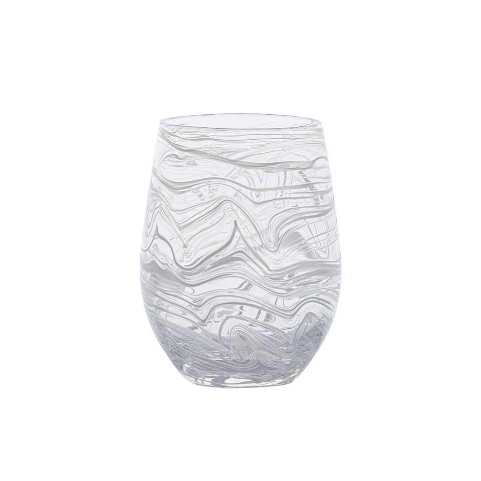 Stemless Wine Glass - White