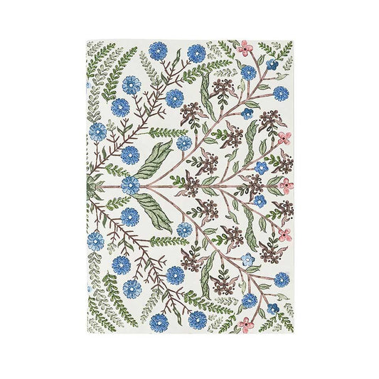 Embroidered 7" x 10" Paper Journal - Chambray