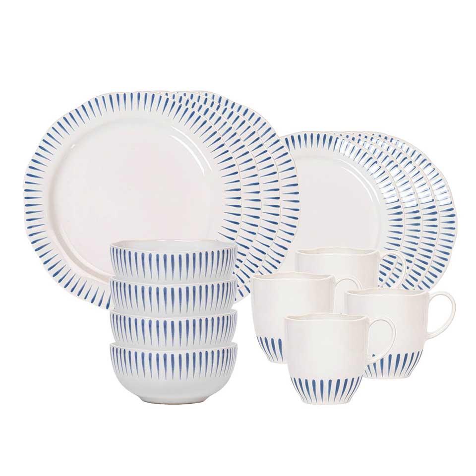 16pc Place Setting - Delft Blue