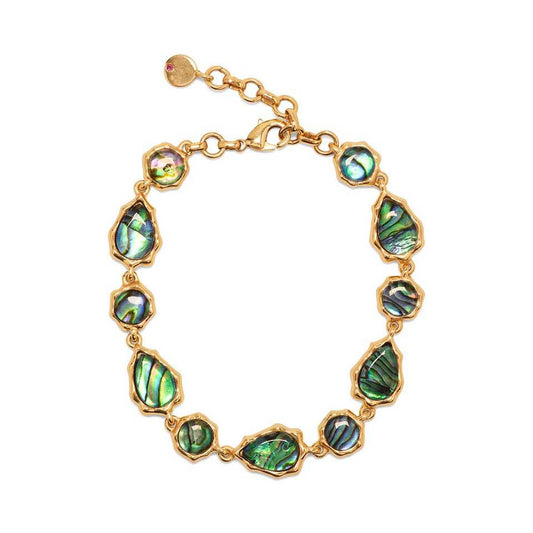 Link Bracelet, 7' - Abalone