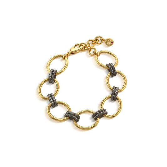 Grande Link Bracelet, 7" - Gold/Midnight