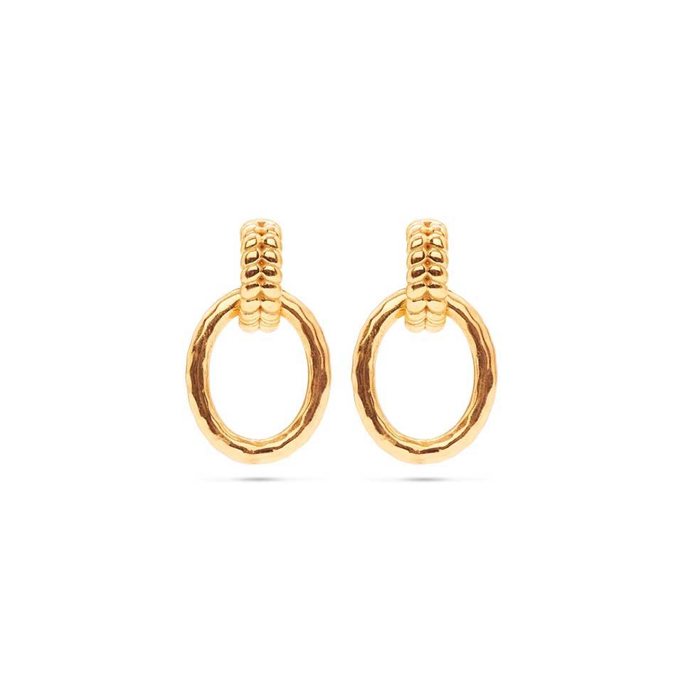 Regal Link Earrings - Gold