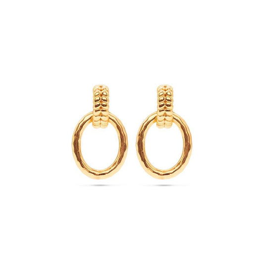 Regal Link Earrings - Gold