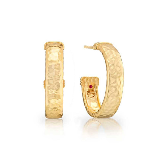 Classic Medium Hoop Earrings - Gold