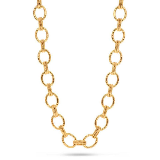 Regal Link Necklace, 16" - Gold