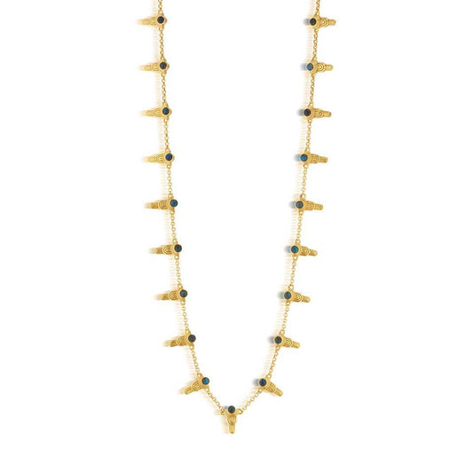 Ra Gem Necklace, 16" - Blue Labradorite